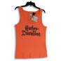 NWT Womens Orange Graphic Print Scoop Neck Sleeveless Tank Top Size 1W image number 1