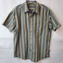 Kuhl Born in the Mountains Short Sleeve Shirt Stripes Men's Sized L