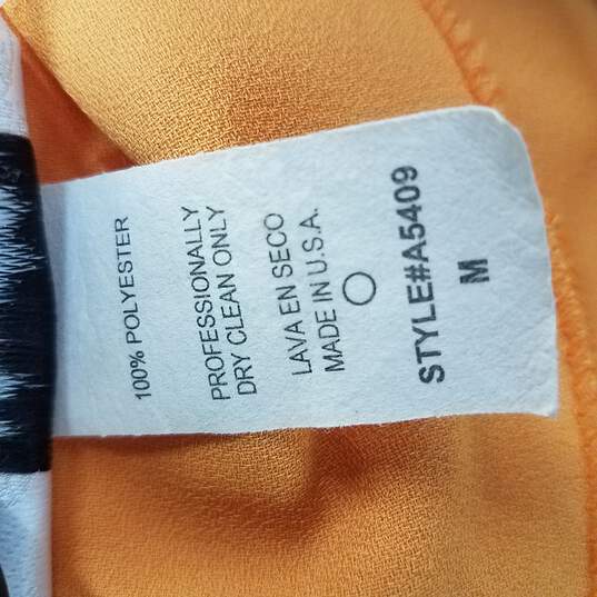 3K Fashion Bright Orange 3 Piece Suit w Skirt Size M image number 5