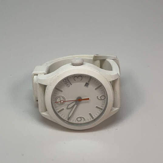 Designer ESQ Movado Swiss Quartz White Stainless Steel Analog Wristwatch image number 3