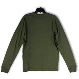 NWT Mens Green Graphic Crew Neck Long Sleeve Pullover T-Shirt Size Medium alternative image