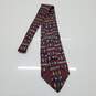Christian Dior Cravate Blue/Red Patterned 100% Silk 59in Necktie AUTHENTICATED image number 2