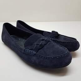 Born Women's Kasa Suede Leather Loafer Flats Dark Blue Size 9