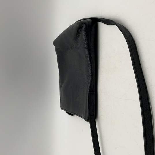 Kate Spade New York Womens Black Leather Pocket Adjustable Strap Crossbody Bag image number 3