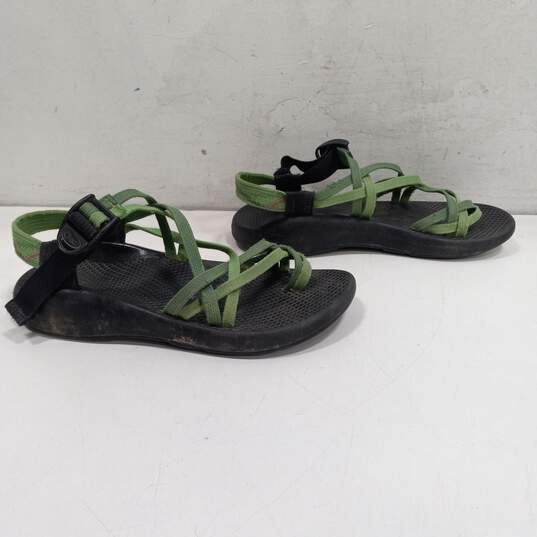 Chaco Women's Classic ZX/2 Green Strappy One Toe Adjustable Comfort Sandals Size 7 image number 4