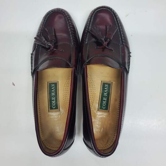 Cole Haan Burgundy Leather Tassel Loafers Men's Size 9.5 D image number 6