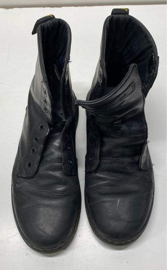Dr. Martens Combs Black Leather 8 Eye Boots Men's Size 10 M image number 5