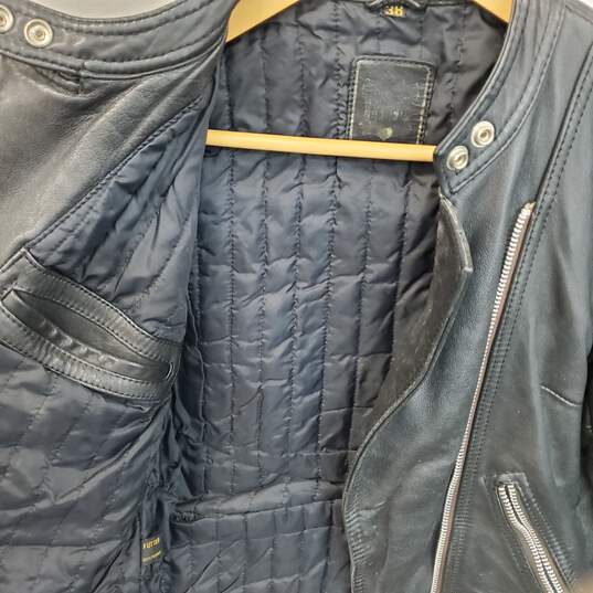 VTG. Wm ABS Distressed Leather Jacket Sz 38 image number 3