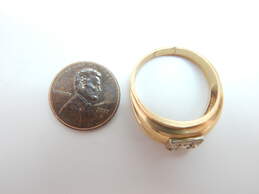 Men's Vintage 14K Yellow Gold 0.10 CTTW Round Diamond Ring 7.3g alternative image