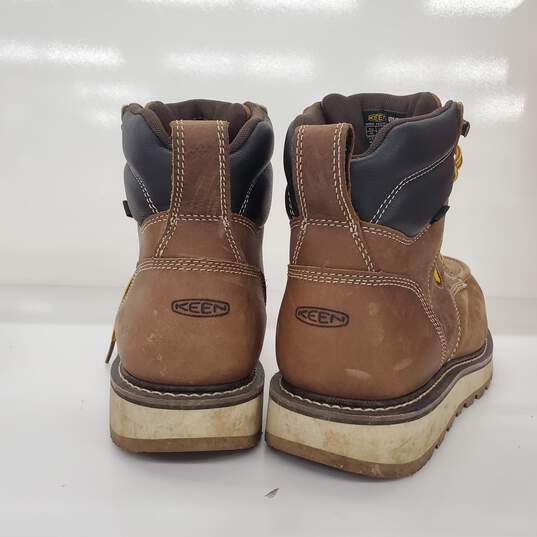 KEEN Men's Cincinnati 6in Comp Toe Brown Leather Waterproof Work Boots Size 11.5 image number 4