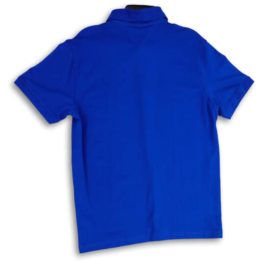 NWT Mens Blue Spread Collar Short Sleeve Polo Shirt Size X-Large image number 4