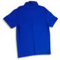 NWT Mens Blue Spread Collar Short Sleeve Polo Shirt Size X-Large image number 4
