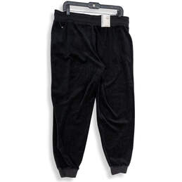 NWT Womens Black Elastic Waist Relaxed Fit Tapered Leg Jogger Pants Size L alternative image