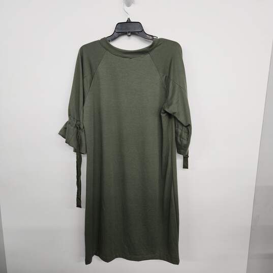 Green Tie Sleeve Sweater Dress image number 2