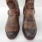Roper Men's Size 9 1/2 Striped Brown Leather Western Riding Boots image number 9