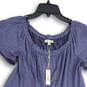 NWT Womens Blue Short Sleeve Ruffle Pullover A-Line Dress Size Medium image number 3