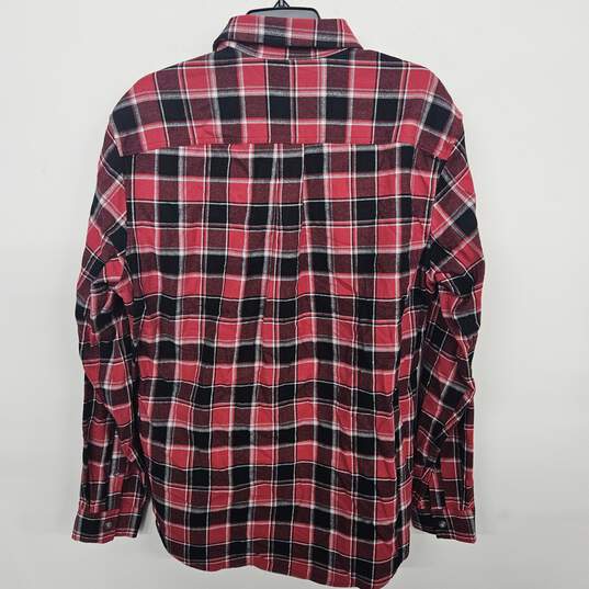 Eddie Bauer Red Long Sleeve Plaid Button-Up image number 2