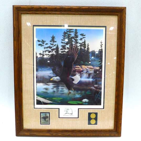Leo Stans Lithograph "Boundary Waters" Eagle Limited Edition 1990 Signed Framed image number 1
