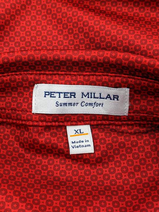 Peter Millar Men Red Polo Shirt XL image number 2