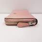 Coach Pebble Leather Continental Wallet Coral image number 4