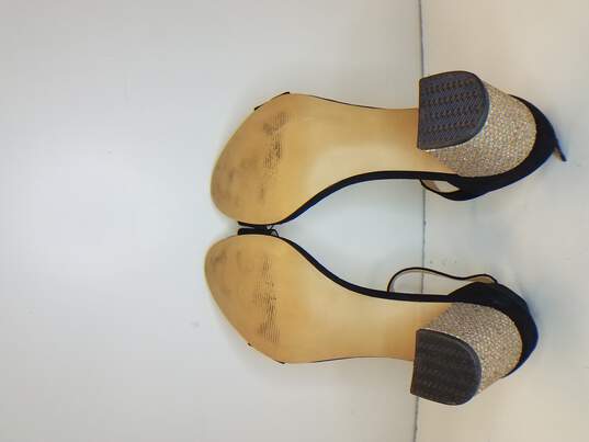 Andrea Women's Suede Black Glitter Heels Size 9 image number 5
