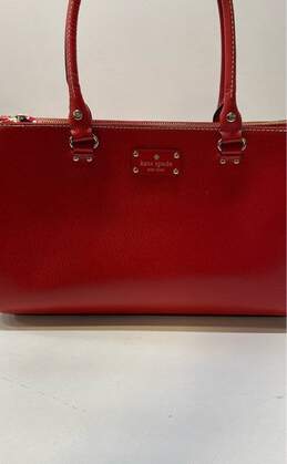 Kate Spade Leather Double Zip Shoulder Bag Red