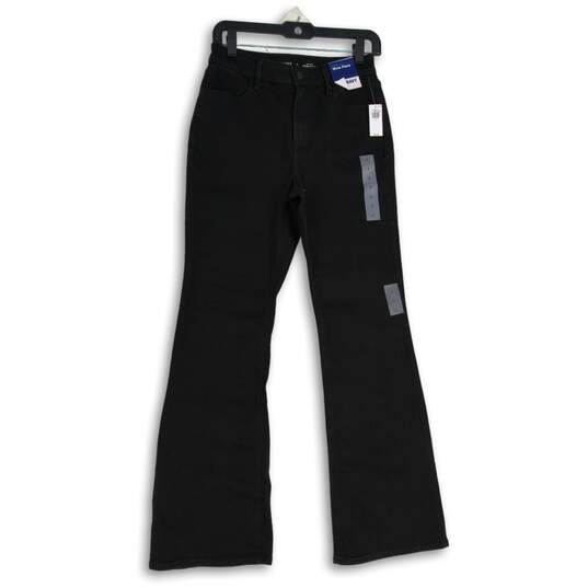 NWT Old Navy Womens Black Denim Dark Wash High Rise Flared Jeans Size 2 image number 1