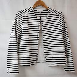 Calvin Klein Black/White Stripes Open Front Jacket Medium NWT