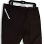 NWT Womens Brown Flat Front Pockets Regular Fit Slim Leg Chino Pants Sz 14 image number 4