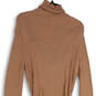 NWT Womens Beige Turtleneck Long Sleeve Waist Belt Sweater Dress Size XL image number 1