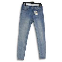 NWT Womens Blue Denim Medium Wash 5-Pocket Design Skinny Jeans Size 6