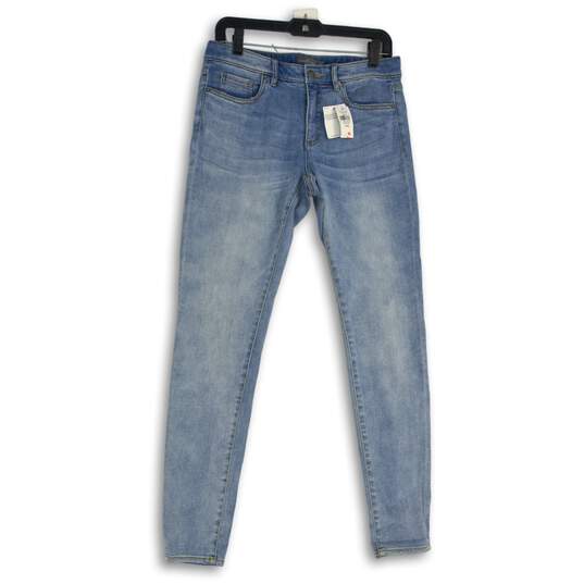NWT Womens Blue Denim Medium Wash 5-Pocket Design Skinny Jeans Size 6 image number 1