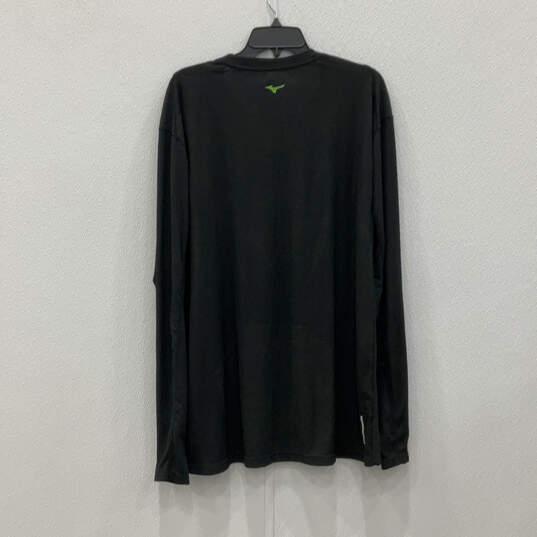 NWT Mens Green Black Long Sleeve Crew Neck Pullover T-Shirt Size XXL image number 2