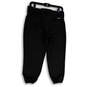 Womens Black Pockets Flat Front Tapered Leg Cropped Jogger Pants Size M image number 4