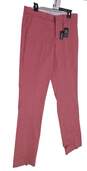 NWT Mens Red Flat Front Slash Pocket Chino Pants Size Small image number 3