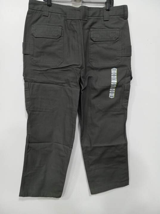 Men's Duluth Gray Fire Hose Relaxed fit Cargo Work Pants Size 42x32 image number 2