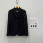 Gucci Womens Black Long Sleeve Notch Lapel Two Button Blazer Size 40 With COA image number 1