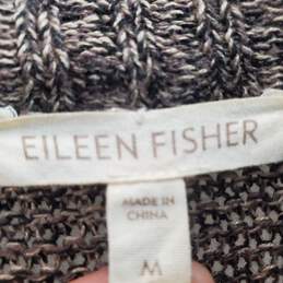 Eileen Fisher Linen Cardigan Sweater Open Front Knit Sz M alternative image