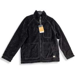 NWT The North Face Womens Black Ridge Fleece Mock Neck Full Zip Jacket Size L