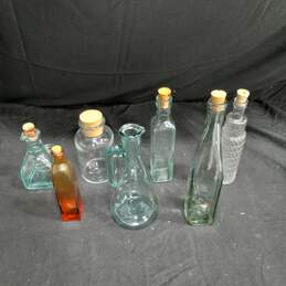 7PC Bundle of Assorted Glass Bottles w/ Corks & Pitcher alternative image