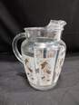 Vintage Anchor Hocking Gold Ivy W/Frosted Panels Glass Pitcher image number 1
