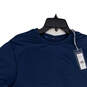 NWT Womens Navy Blue Crew Neck Short Sleeve Pullover T-Shirt Size Small image number 3