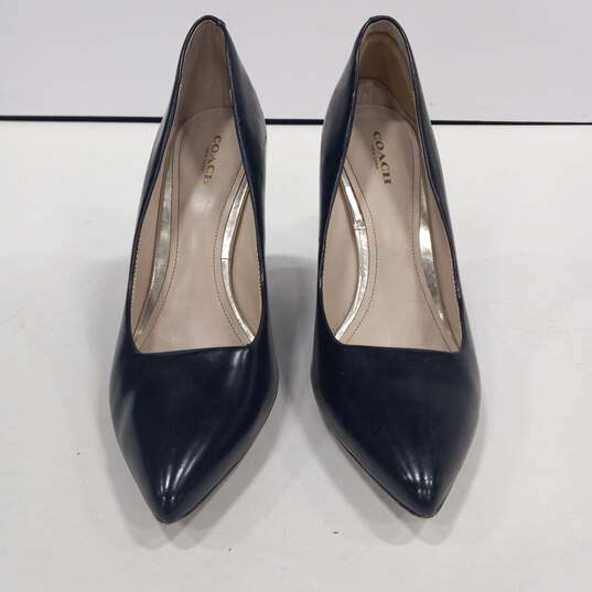 Coach Women's Orchard Pointed Toe Black Patent Leather Wedge Heels Size 8.5B image number 4