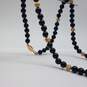 14k Gold Onyx Beaded 20 Inch Necklace 24.4g image number 5