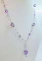 Doug Paulus 925 Faceted Amethyst Lariat Necklace 20.0g image number 2