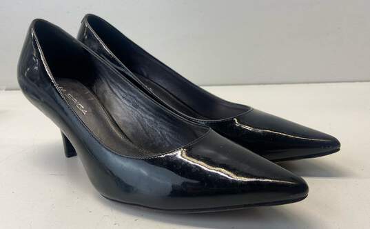 Via Spiga Patent Leather Pointed Toe Heels Black 8.5 image number 3