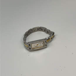 Designer Skagen Two-Tone Rectangle Dial Chain Strap Analog Wristwatch