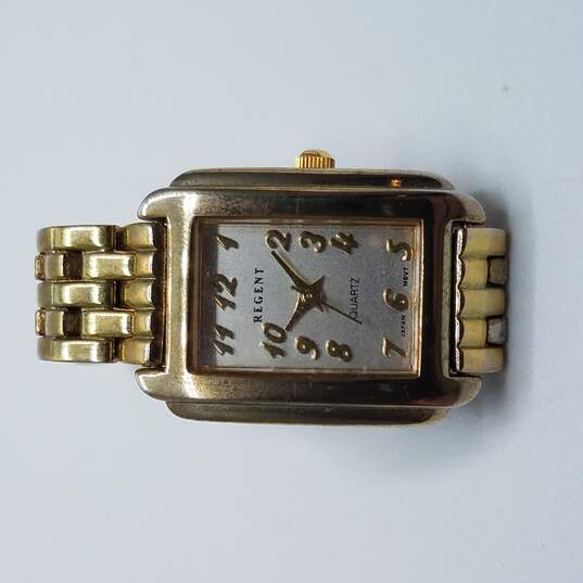 Regent Gold Tone Vintage Tank Watch image number 6