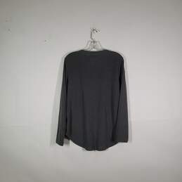 Womens Henley Neck Sleepwear Long Sleeve Sleepshirt Size Medium alternative image
