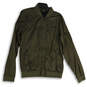 Mens Green Long Sleeve Zipper Pocket Bomber Jacket Size Small image number 1